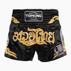 Spodenki treningowe Top King Thai Boxing. Czarne szorty sportowe TOP KING, bez wzorów. Za 269.99 zł.