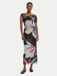 Desigual Sukienka codzienna Bernadette 25WWVK19 Kolorowy Slim Fit. Sukienki Desigual, na co dzień, xs, bez wzorów, z syntetyku, bez kołnierzyka, bez ramiączek, proste. Za 429.99 zł.