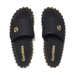 Klapki GUMBIES STRIDER SLIDE UNISEX. Czarne klapki Gumbies, bez wzorów, bez obcasa, bez zapięcia. Za 92.99 zł.