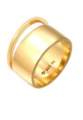 Elli Bandring Stacking Breit Schmal 2er Set 925 Sterling Silber Pierścionki 1 ct Damski. Szare pierścionki Elli, srebrne. Za 413.99 zł.