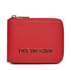 Mały Portfel Damski LOVE MOSCHINO. Czerwone portfele Love Moschino, bez wzorów. Za 309.99 zł.