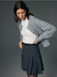 Kardigan z dekoracyjnymi guzikami - szary. Szare swetry Reserved, l, bez wzorów, z dzianiny, bez ramiączek. Za 129.99 zł.