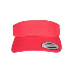 Czapka Flexfit curved visor. Czerwone czapki z daszkiem FLEXFIT, bez wzorów, sportowe. Za 46.00 zł.