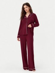 Tommy Hilfiger Piżama UW0UW05558 Czerwony Relaxed Fit. Czerwone piżamy Tommy Hilfiger, xl, bez wzorów, bez kołnierzyka, bez ramiączek. Za 299.99 zł.