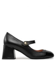 LOVE MOSCHINO Czółenka JA10547G0LIE300A Czarny. Czarne czółenka Love Moschino, bez wzorów, ze skóry, bez obcasa, bez zapięcia. Za 529.99 zł.