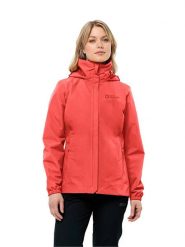 Jack Wolfskin Kurtka przeciwdeszczowa "Stormy Point" w kolorze czerwonym rozmiar: S. Czerwone kurtki przeciwdeszczowe Jack Wolfskin, s, bez wzorów, z materiału, bez kaptura, outdoorowe. Za 246.53 zł.