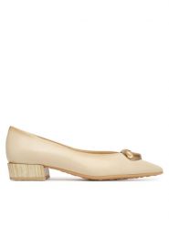 Hispanitas Czółenka HV264775 C003 Écru. Czółenka Hispanitas, bez wzorów, ze skóry, bez obcasa, bez zapięcia. Za 569.99 zł.