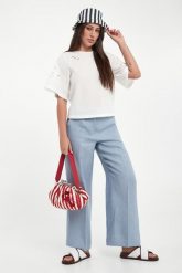 T-shirt damski ażurowy Targa WEEKEND MAX MARA. T-shirty Weekend Max Mara, s, w ażurowe wzory, bez kołnierzyka, bez ramiączek. Za 679.00 zł.