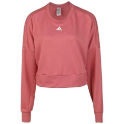 Bluza damska o luźnym kroju adidas Aeroready Studio. Czerwone bluzy adidas, l, bez wzorów, bez kaptura, na fitness i siłownię. Za 243.80 zł.