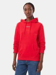 Tommy Jeans Bluza Classic Logo DW0DW23537 Czerwony Regular Fit. Czerwone bluzy Tommy Jeans, xs, bez wzorów, z bawełny, bez ramiączek, bez kaptura. Za 394.99 zł.