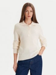 Lacoste Sweter AF4010 Écru Regular Fit. Swetry Lacoste, bez wzorów, z wełny, bez ramiączek. Za 869.99 zł.
