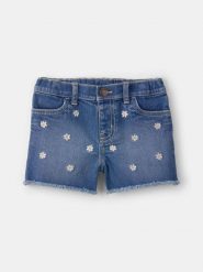 OshKosh Szorty dżinsowe w kolorze niebieskim rozmiar: 110. Niebieskie szorty OshKosh, z aplikacjami. Za 74.46 zł.