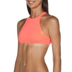 Strój kąpielowy damski na basen dwuczęściowy góra od stroju Arena Crop. Brązowe bikini Arena, bez wzorów, sportowe. Za 99.99 zł.