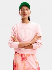 Desigual Bluza Travis 24SWSK30 Różowy Regular Fit. Czerwone bluzy Desigual, xl, bez wzorów, z bawełny, bez kaptura. Za 179.99 zł.