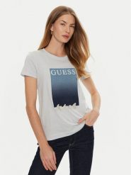 Guess T-Shirt W4BI30 JA914 Niebieski Regular Fit. Niebieskie t-shirty Guess, m, z aplikacjami, z bawełny, bez kołnierzyka, bez ramiączek. Za 119.99 zł.