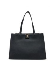 Tommy Hilfiger Torebka Th Her Tote AW0AW17191 Czarny. Czarne torebki klasyczne Tommy Hilfiger, bez wzorów, ze skóry, bez dodatków. Za 429.99 zł.