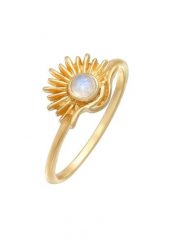 Elli Damski pierścionek słońce Boho Look Trend Blogger z kamieniem księżycowym w srebrze 925 Sterling Silver Pierścionki 1 ct. Szare pierścionki Elli, z kamieniem księżycowym, srebrne. Za 328.99 zł.
