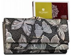 Portfel skórzany Peterson szary PTN 421028-ONBF. Szare portfele Peterson, bez wzorów, ze skóry. Za 137.99 zł.
