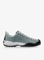 Buty outdoor damskie Scarpa Mojito. Niebieskie buty trekkingowe Scarpa, bez wzorów, ze skóry, bez zapięcia, outdoorowe. Za 636.79 zł.