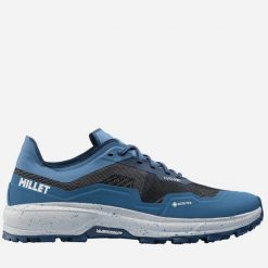 Buty do biegania w terenie damskie Millet Intense GoreTex W. Niebieskie buty do biegania Millet, bez wzorów, z gore-texu, bez zapięcia, do biegania, gore-tex. W wyprzedaży za 759.00 zł.