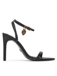 Kurt Geiger Sandały Shoreditch Sandal 8881300109 Czarny. Czarne sandały Kurt Geiger, bez wzorów, ze skóry, bez obcasa, na szpilce, bez zapięcia. Za 399.99 zł.
