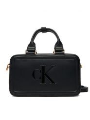 Calvin Klein Torebka Bold Ck Bauletto Crossbody LV04F3411G Czarny. Czarne torebki klasyczne Calvin Klein, bez wzorów, ze skóry, bez dodatków. Za 489.99 zł.