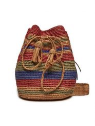 Manebi Torebka Beach Bucket V 9.0 AE Brązowy. Brązowe torebki klasyczne Manebi, bez wzorów, z materiału, bez dodatków. Za 479.99 zł.