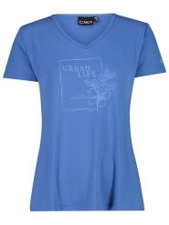 CMP Koszulka funkcyjna w kolorze niebieskim rozmiar: 46. Niebieskie t-shirty sportowe CMP, bez wzorów, z materiału, bez ramiączek, outdoorowe. Za 86.23 zł.
