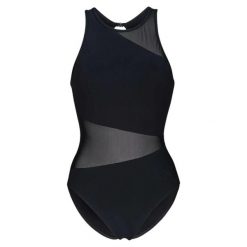 Damski kostium kąpielowy 1-częściowy Arena Mesh Angle Vent Back B. Czarne stroje jednoczęściowe Arena, bez wzorów, z meshu, sportowe. Za 350.00 zł.
