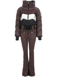 Peak Mountain Kombinezon narciarski "Antiero" w kolorze brązowym rozmiar: XL. Brązowe kombinezony Peak Mountain, m, bez wzorów, z tkaniny, sportowe, bez kołnierzyka, bez ramiączek. Za 721.37 zł.