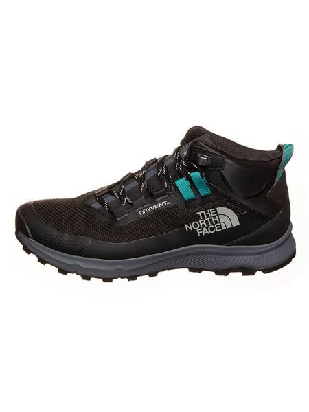 The North Face Buty turystyczne "Cragstone Mid" w kolorze czarno-turkusowym rozmiar: 38. Czarne buty trekkingowe The North Face, bez wzorów, z materiału, bez zapięcia, outdoorowe. Za 361.02 zł.