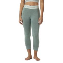 Legginsy 3/4 merino damskie Helly Hansen Lifa. Niebieskie legginsy Helly Hansen, bez wzorów, z wełny, sportowe. Za 334.50 zł.