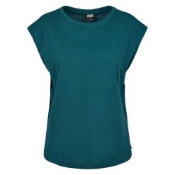 Damski T-shirt w dużych rozmiarach Urban Classic basic shaped. Czerwone t-shirty Urban Classics, bez wzorów, bez kołnierzyka, bez ramiączek. Za 90.00 zł.