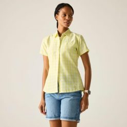 Koszula damska Regatta Mindano VIII. Żółte koszule Regatta, bez wzorów, bez kołnierzyka, bez ramiączek. Za 189.99 zł.