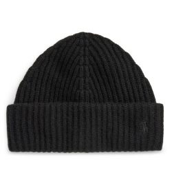Czapka Polo Ralph Lauren. Czarne czapki zimowe Polo Ralph Lauren, bez wzorów. Za 539.99 zł.