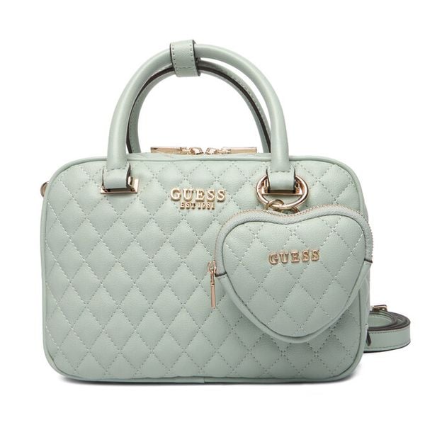 Torebka Guess. Zielone torebki klasyczne Guess, z aplikacjami, bez dodatków. Za 639.99 zł.