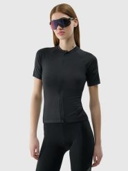 4F Koszulka kolarska w kolorze czarnym rozmiar: L. Czarne t-shirty sportowe 4f, l, bez wzorów, z materiału, bez ramiączek, rowerowe. Za 101.47 zł.