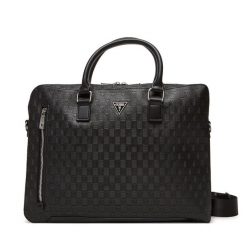 Torba na laptopa Guess. Czarne torby na laptopa Guess, z aplikacjami. Za 639.99 zł.