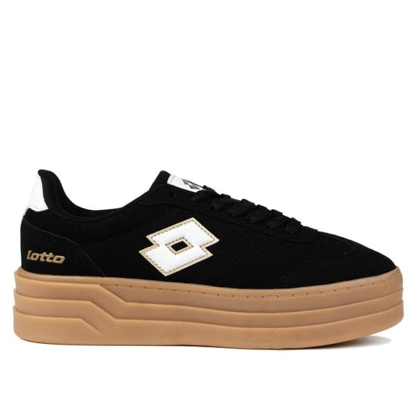 Buty damskie trampki na platformie Lotto STACKY RB. Brązowe trampki Lotto, bez wzorów, sportowe, bez zapięcia. W wyprzedaży za 149.00 zł.