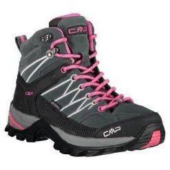 Buty trekkingowe dla kobiet CMP RIGEL MID WP. Szare buty trekkingowe CMP, bez wzorów, z materiału, bez zapięcia, trekkingowe. Za 399.00 zł.