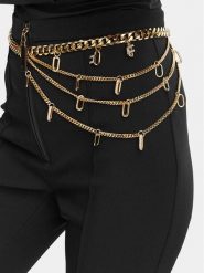 Elisabetta Franchi Pasek na talię CT-22B-62E2-V450 Złoty. Żółte paski Elisabetta Franchi, bez wzorów. Za 1,919.00 zł.