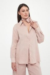 Koszula damska lniana Editore MARELLA SPORT. Koszule Marella, bez wzorów, sportowe, bez kołnierzyka, bez ramiączek. Za 909.00 zł.