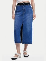 Desigual Spódnica jeansowa 25SWFD02 Niebieski Regular Fit. Niebieskie spódnice Desigual, l, bez wzorów, z jeansu. Za 389.99 zł.