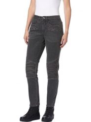 Heine Dżinsy - Slim fit - w kolorze antracytowym rozmiar: 46. Czarne jeansy Heine, bez wzorów, z podwyższonym stanem. Za 66.16 zł.