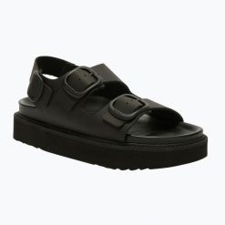 Sandały damskie Scholl Blake 2 Straps. Czarne sandały Scholl, bez wzorów, z materiału, eleganckie, bez obcasa, bez zapięcia. Za 589.99 zł.