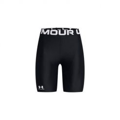 Spodnie treningowe damskie Under Armour 1383627001. Czarne spodnie sportowe Under Armour, bez wzorów, z materiału, na fitness i siłownię. Za 243.00 zł.