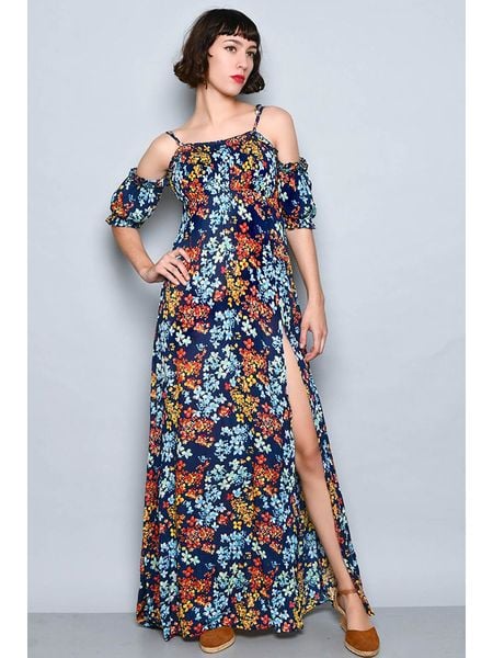 Tarifa Sukienka w kolorze czarnym ze wzorem rozmiar: M. Czarne sukienki Tarifa, m, bez wzorów, z wiskozy, bez kołnierzyka, bez ramiączek, maxi, rozkloszowane. Za 52.42 zł.