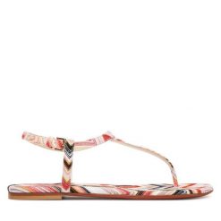 Sandały M Missoni. Czerwone sandały M Missoni, bez wzorów, bez obcasa, na płaskiej podeszwie, bez zapięcia. Za 2,499.00 zł.