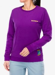 Bluza damska bez kaptura La Sportiva Climbing on the Moon Sweatshirt. Fioletowe bluzy La Sportiva, xs, bez wzorów, z bawełny, bez ramiączek, bez kaptura. Za 307.99 zł.