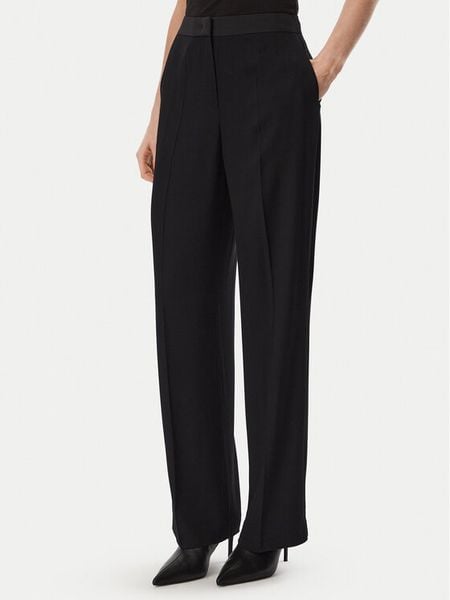 KARL LAGERFELD Spodnie materiałowe B4W10063 Czarny Regular Fit. Czarne spodnie materiałowe KARL LAGERFELD, bez wzorów, z materiału. Za 849.99 zł.